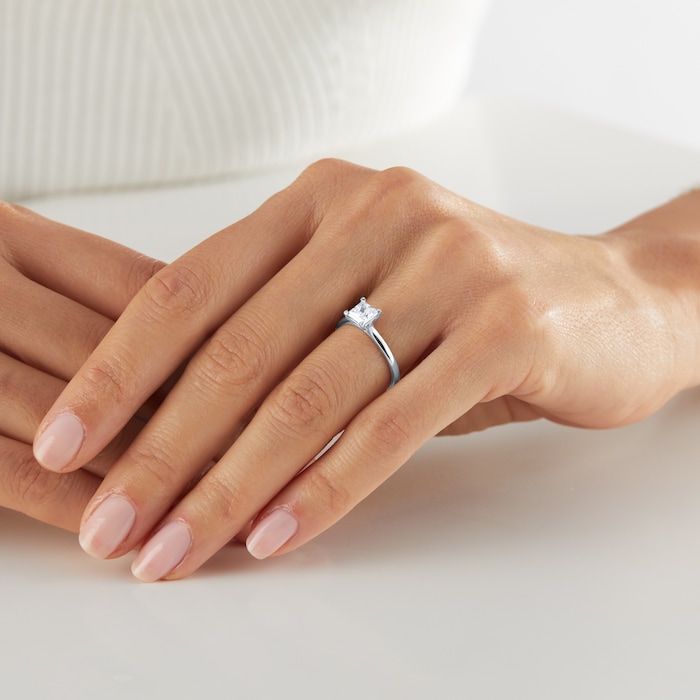 Goldsmiths Platinum 1.00cttw Princess Cut Solitaire Engagement Ring