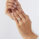 Goldsmiths Platinum 1.6ct Pear & Emerald Cut Diamond Toi Et Moi Engagement Ring
