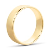 Goldsmiths 6mm Slight Court Heavy Wedding Ring In 18 Carat Yellow Gold