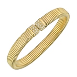 Betteridge 18k Yellow Gold 0.75cttw Diamond Tubogas Cuff Bracelet