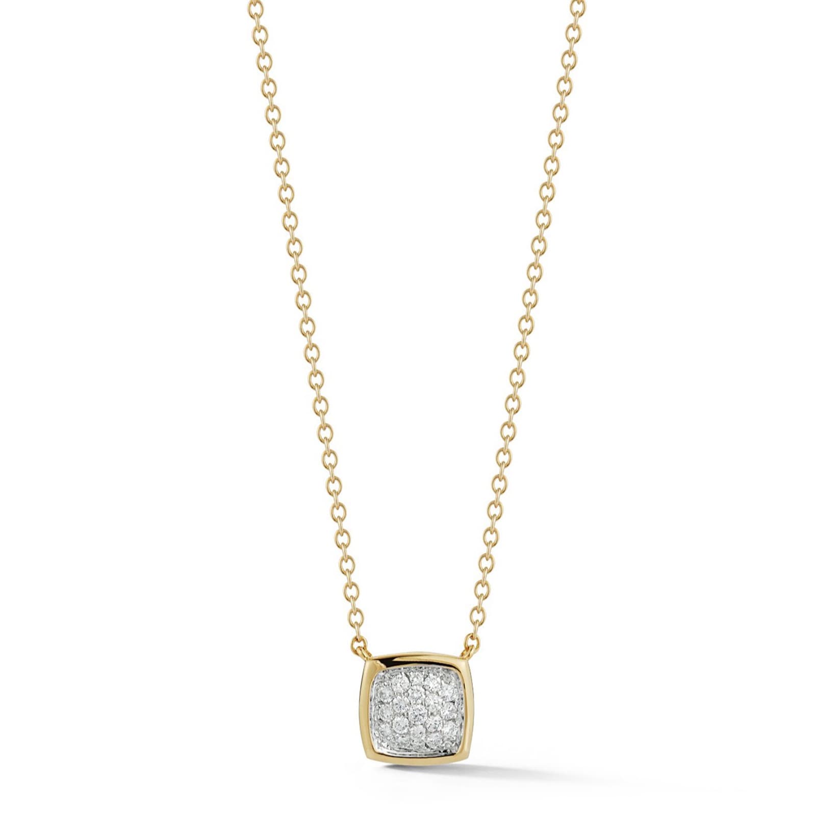 18k Yellow Gold Gaia 0.18cttw Pave Diamond Pendant 18