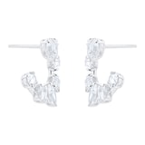 Mappin & Webb 18ct White Gold 2.23cttw Diamond Fancy Hoop Earrings
