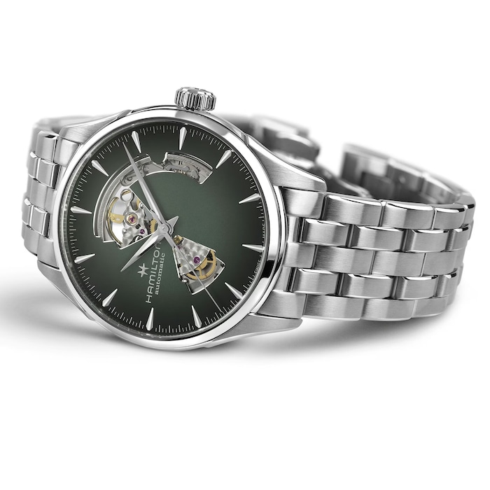 Hamilton Jazzmaster Open Heart Auto 42mm Unisex Watch Green
