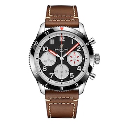 17532238 - Classic AVI Chronograph 42 Mosquito Leather Strap Watch