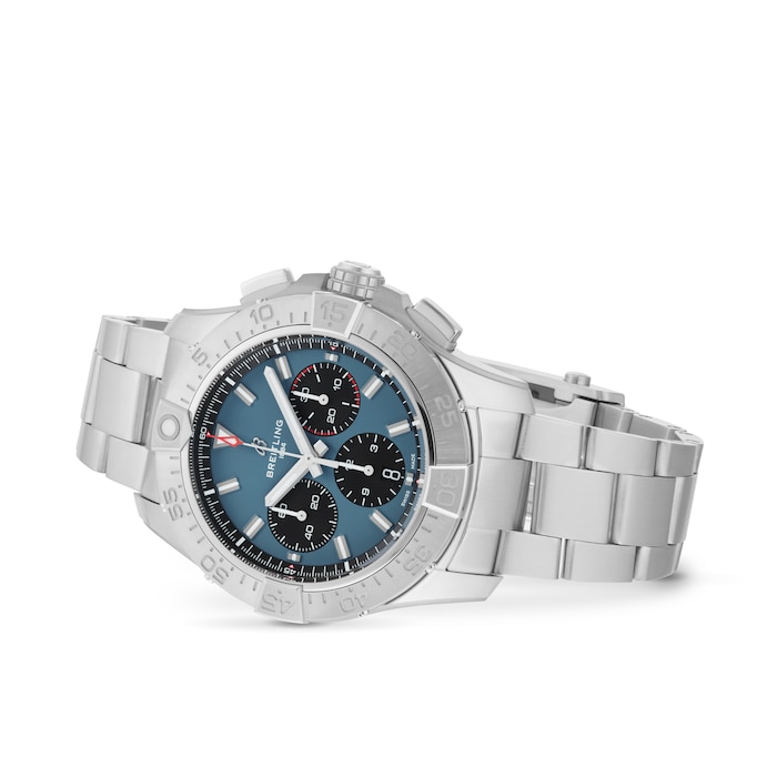 Breitling Avenger Chronograph B01 44mm Mens Watch Blue Stainless Steel