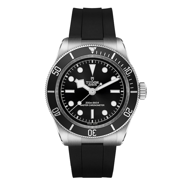 Tudor Black Bay 41mm steel case black rubber strap