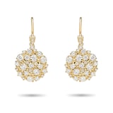 Paul Morelli 18k Yellow Gold 1.65cttw Diamond Confetti Circle Drop Earrings 13mm
