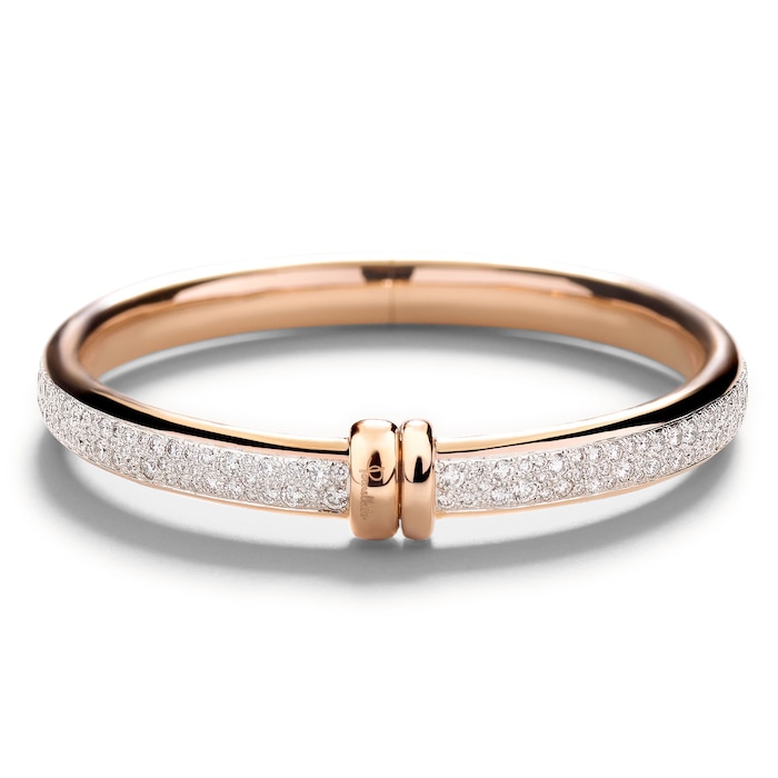 Pomellato 18K Rose Gold Iconica Diamond Bangle - Medium