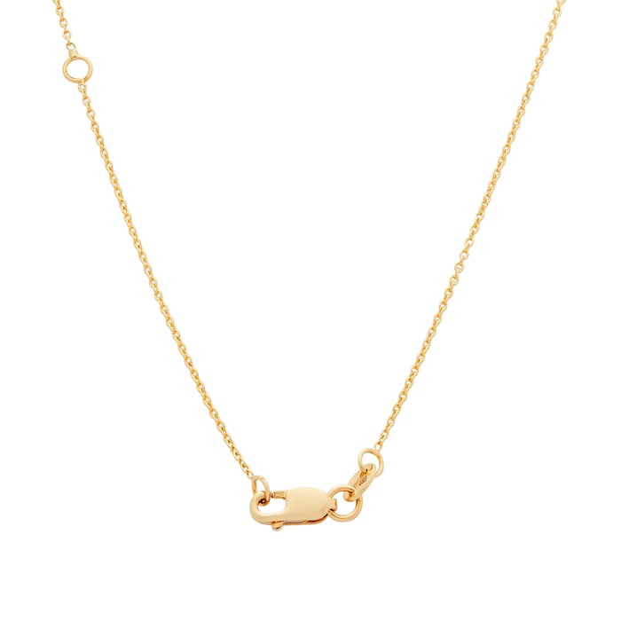 Roberto Coin 18k Yellow Gold 0.10cttw Diamond Tiny Treasures Sliver Cross Necklace 18"
